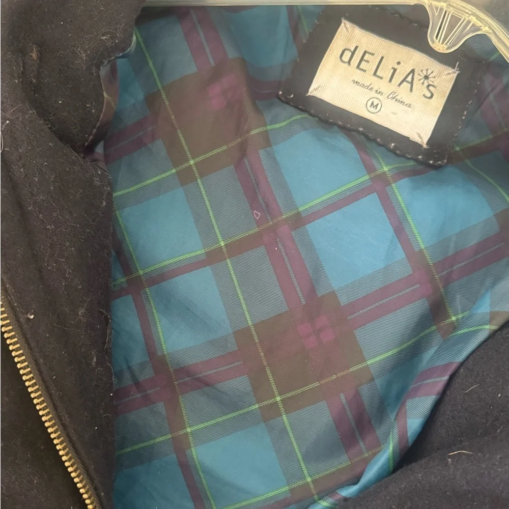 Y2K dELiA*s Navy Blue Toggle Pea Coat - Juniors M